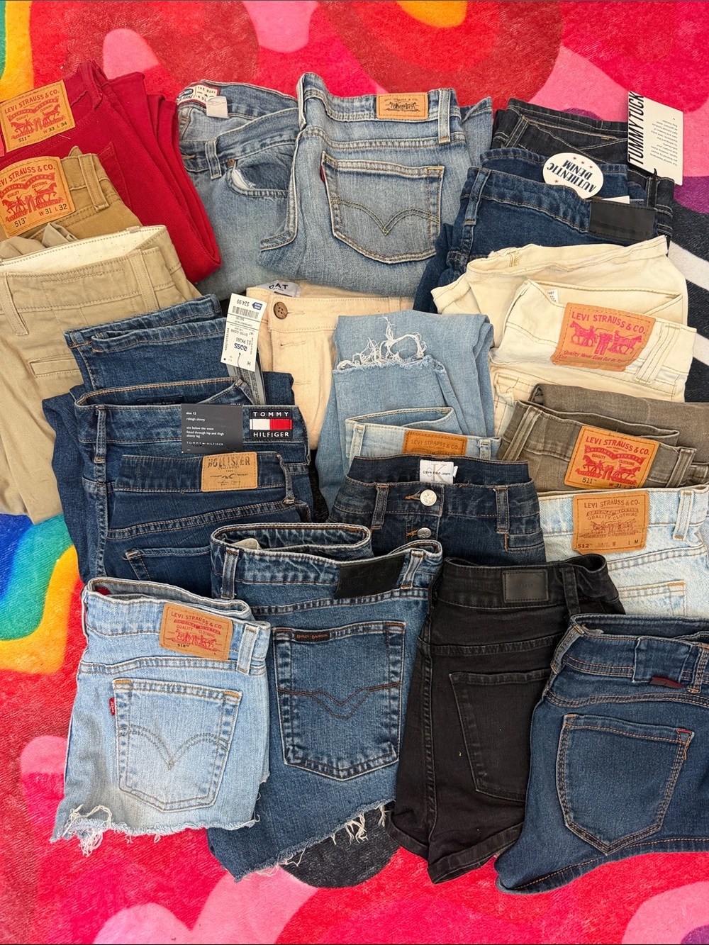 5lb Denim Reseller Bundle Assorted Brands and Sizes Levi’s Calvin Klein Harley